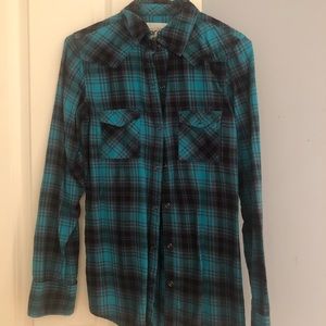 Kirra Blue Black Flannel